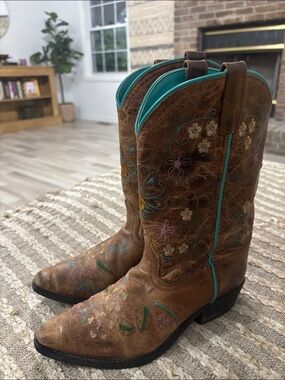 Smoky Mountain Boots Brown Western Floral Embroidery Boots Size 5